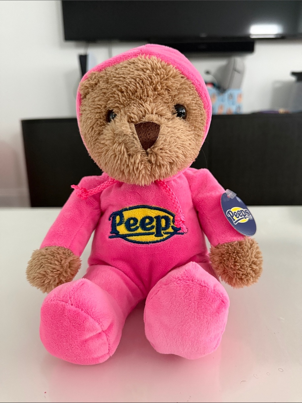 New Pink Peeps Plush Bear — Soft Kids Toy